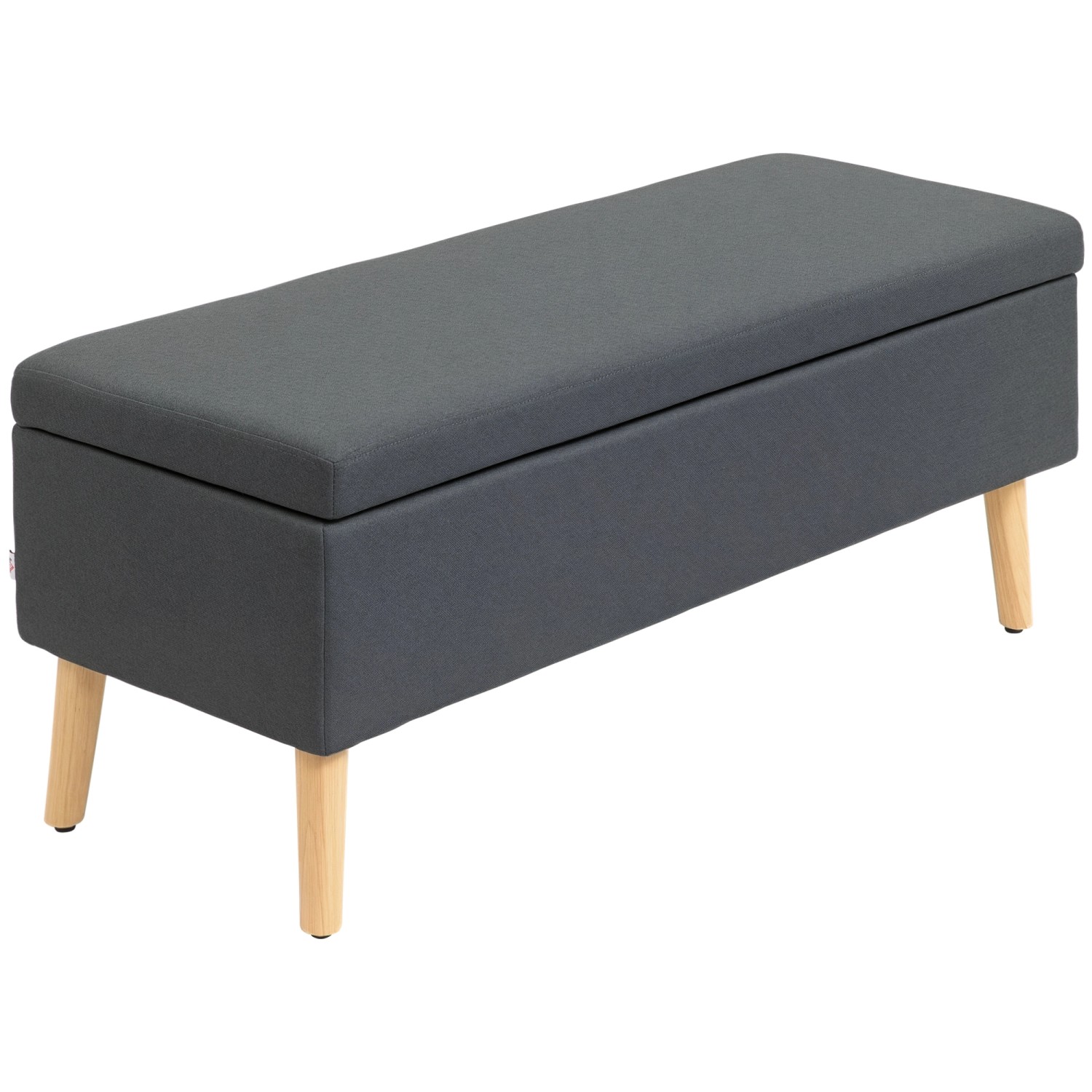 HOMCOM Sitzbank mit Stauraum Polsterbank 110 x 39 x 45 cm Dunkelgrau