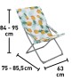 Verstellbarer Campingstuhl Palmelo mit Ananasmuster für Camping & Freizeit.