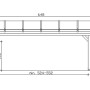 Technische Zeichnung: Skan Holz Terrassenüberdachung Ancona 648x400 cm, Maße und Details.