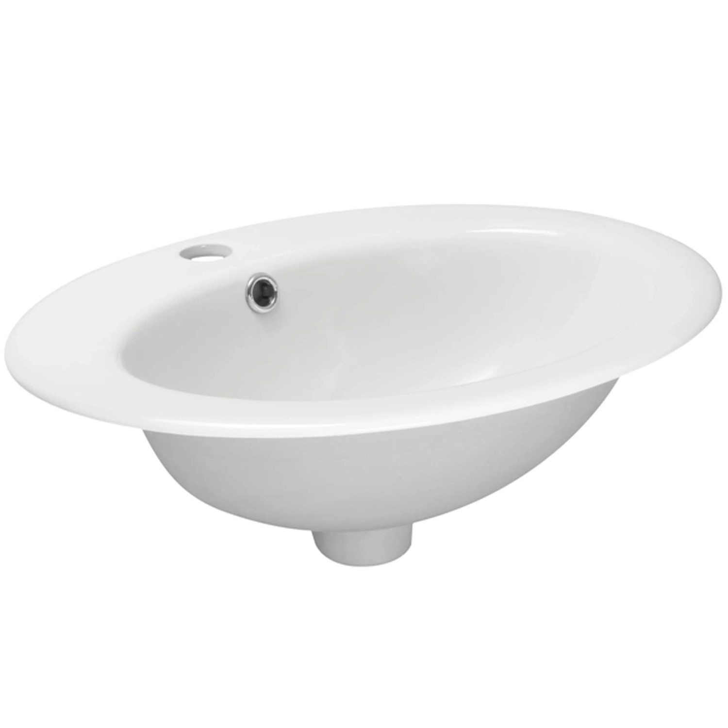 Kerra Einbauwaschbecken KR-132 Weiß Glänzend