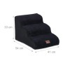 Relaxdays Hundetreppe mit 3 Stufen Schaumstoff Polyester Schwarz Abnehmbar Rutschhemmend 33 cm x 41 cm x 54 cm 1,7 kg_4