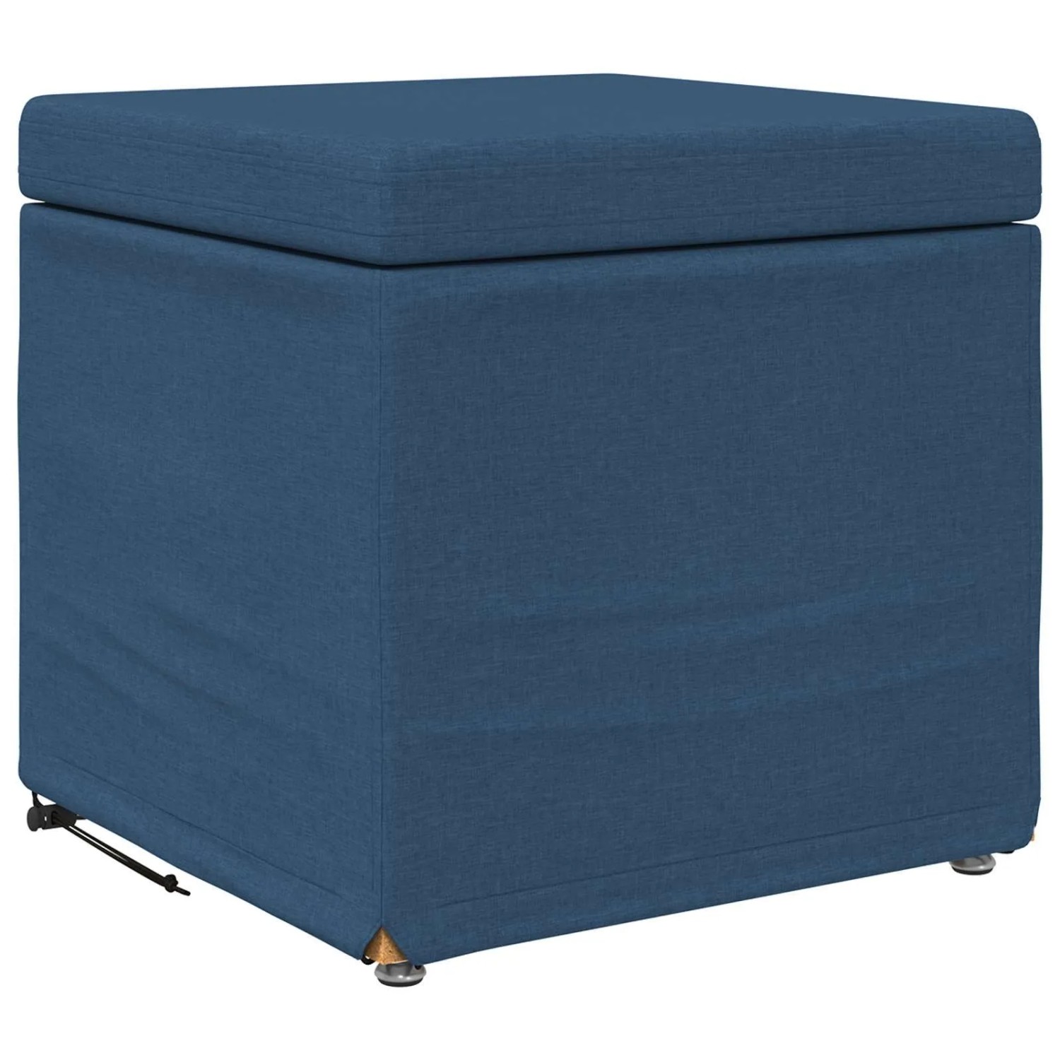 vidaXL Hocker Blau 41 x 41 x 40 cm Stoff und Pressholz 876748