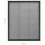 Anthrazitfarbenes vidaXL Insektenschutz-Plissee für Fenster, 80x100 cm, Aluminiumrahmen.