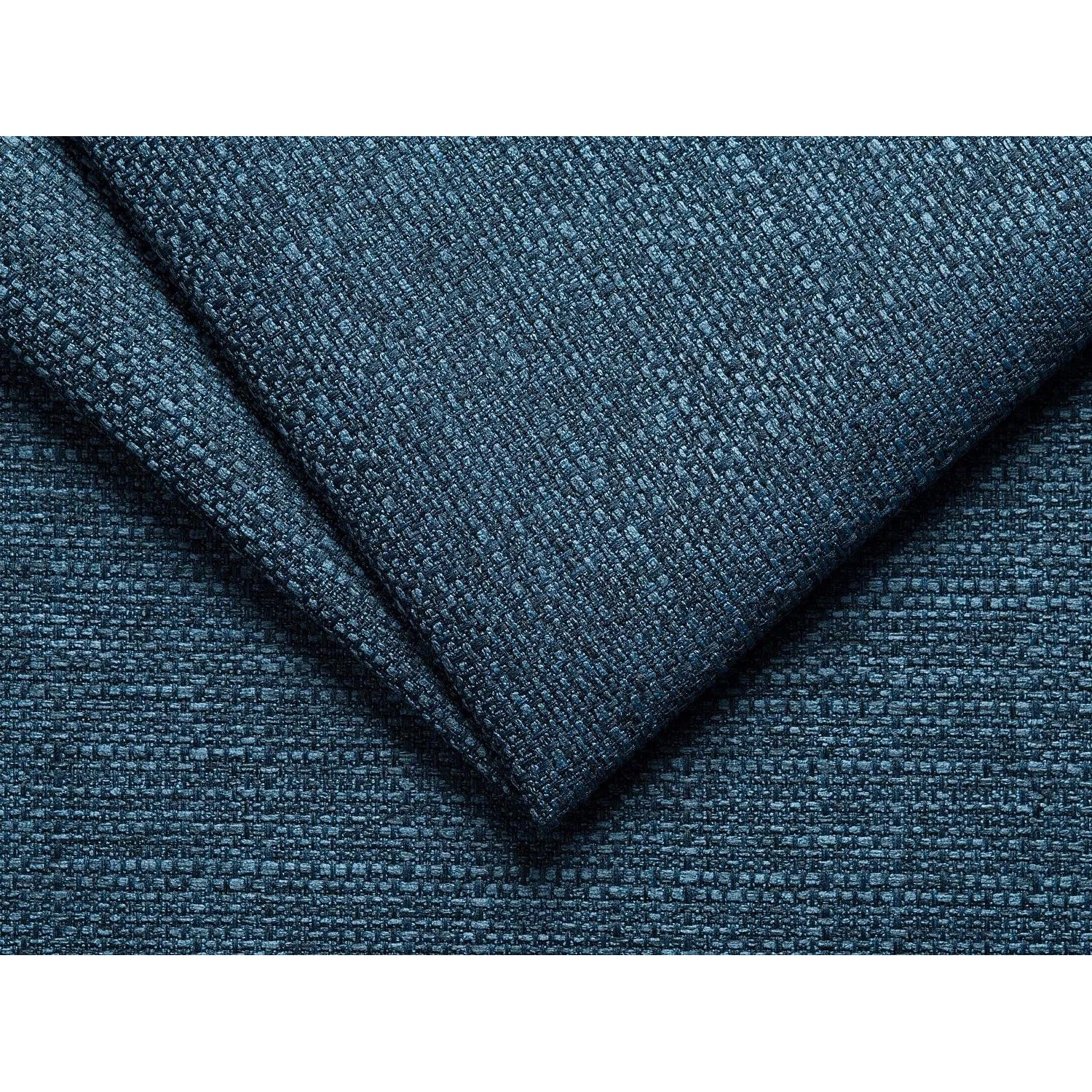 Blauer Polyester-Stoff mit feiner Webstruktur für den Vente-unique Schlafsessel Vizir.