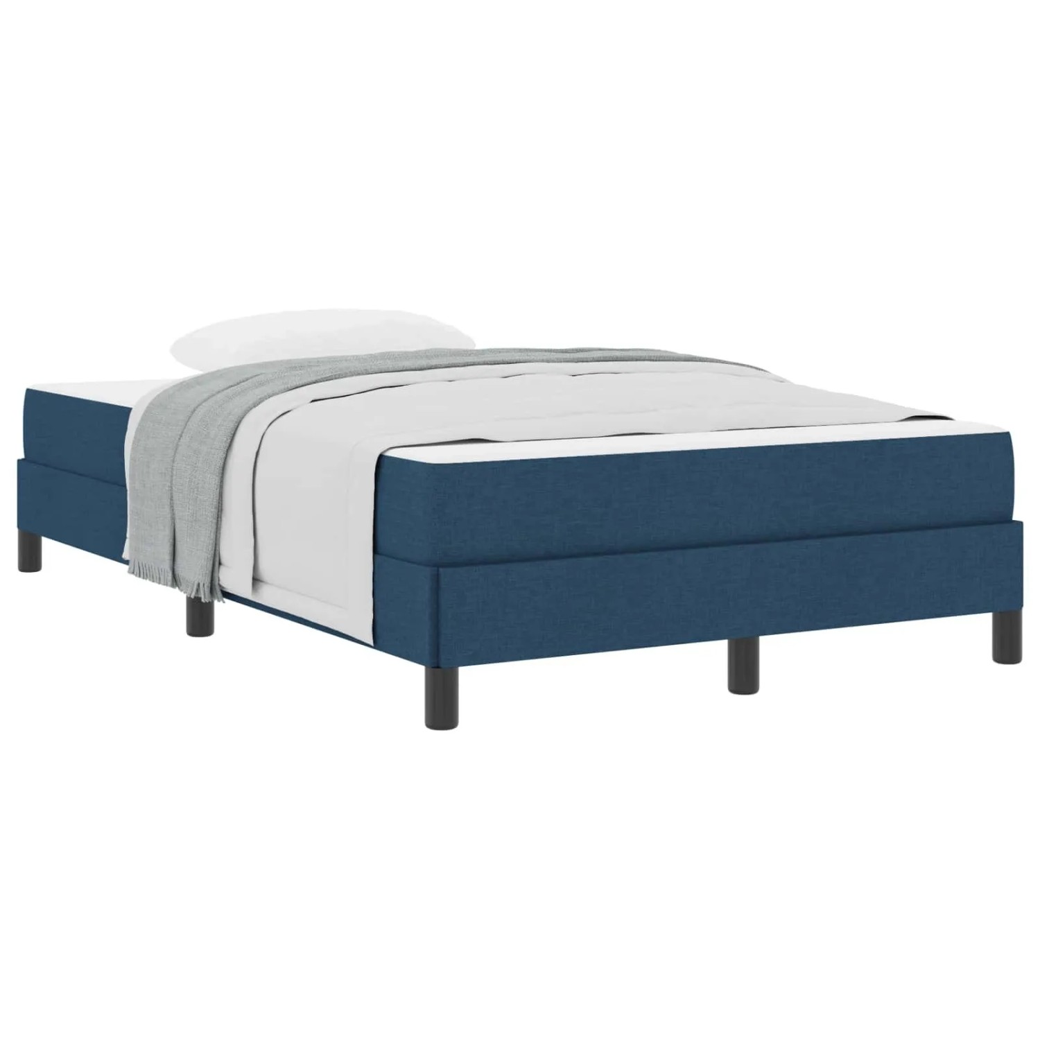 vidaXL Boxspringbett mit Matratze Blau 120 x 190 cm Stoff 3398478