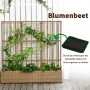 Outsunny Blumenkasten mit Spalier PE-Rattan Stahl 103L x 103B x 29H cm Sand_7