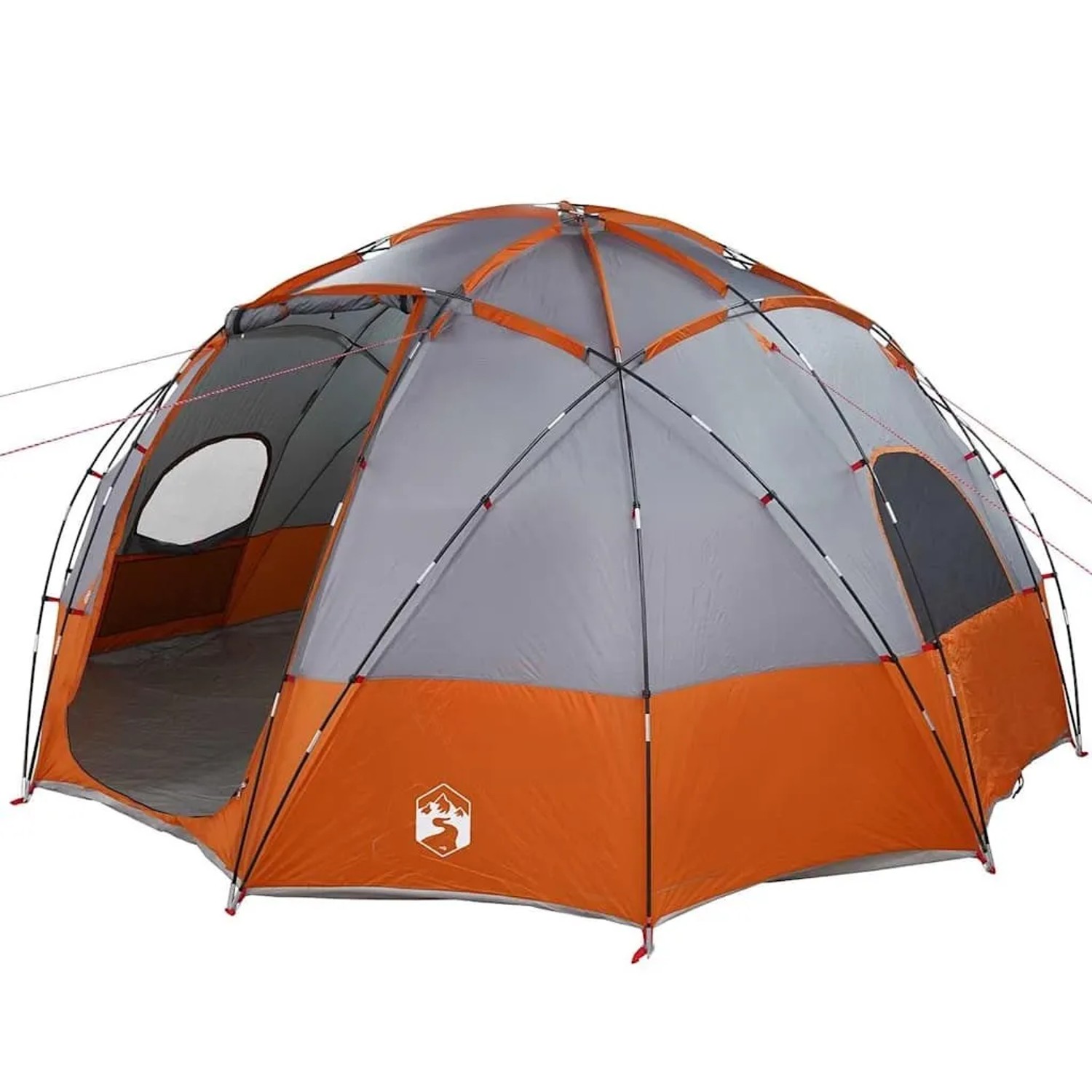 vidaXL Campingzelt Grau und Orange 475 x 475 x 235 cm Polyester 42000995 günstig online kaufen