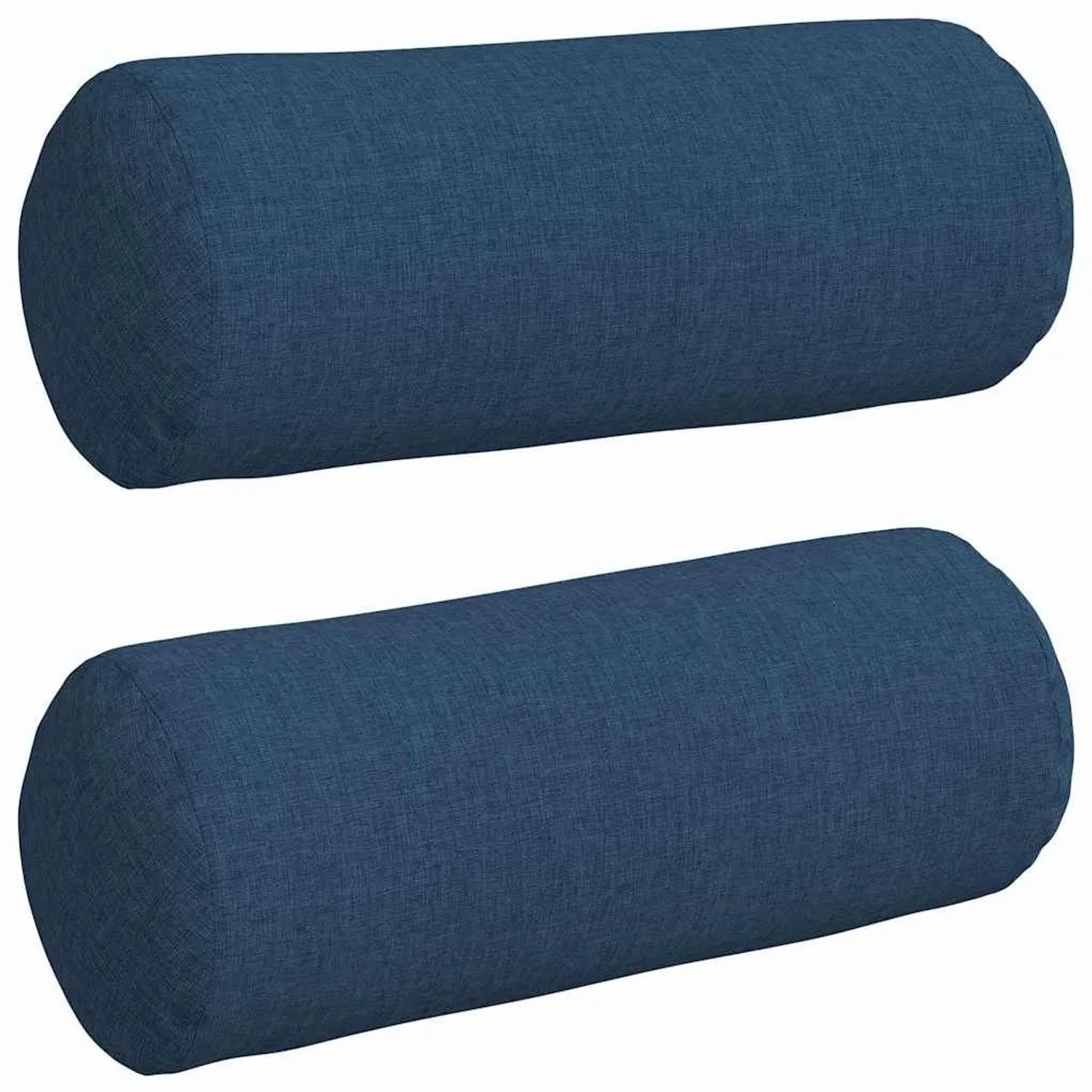 vidaXL Bolsterkissen 2 Stück Blau Ø 15 x 40 cm Stoff 42014276