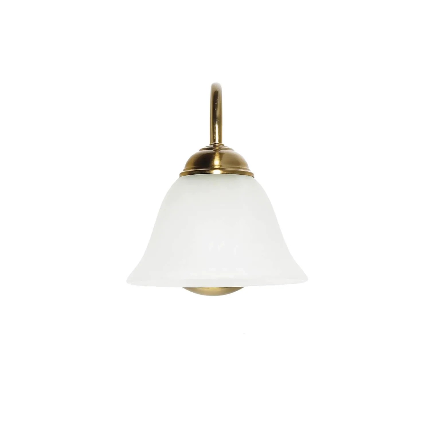 EASYLIGHT Wandleuchte Metall Glas E14 18 cm Hoch In Messing Weiß Rustikal_3