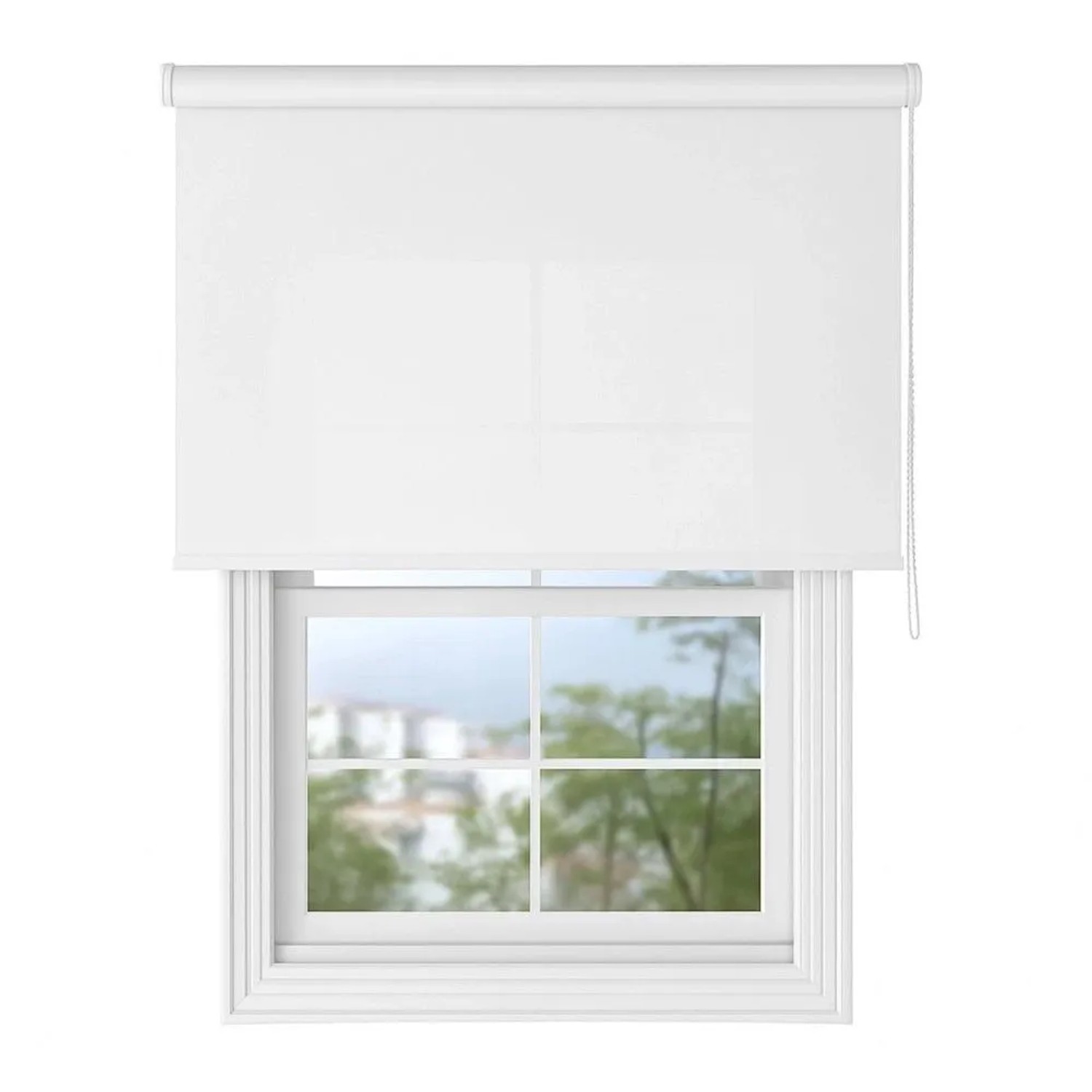 Deco-Raum Tageslicht-Rollo Bohren Basic GL 80 cm x 150 cm Weiß