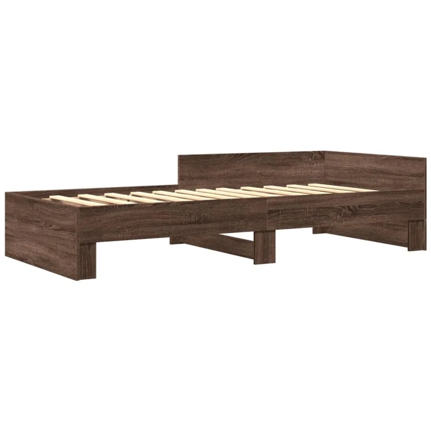 vidaXL Bettgestell ohne Matratze Braun Eiche 100x200 cm Holzwerkstoff 84957 günstig online kaufen