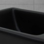 Detailaufnahme: ML-Design Handwaschbecken, Keramik, Schwarz Matt, inkl. Ablaufgarnitur.