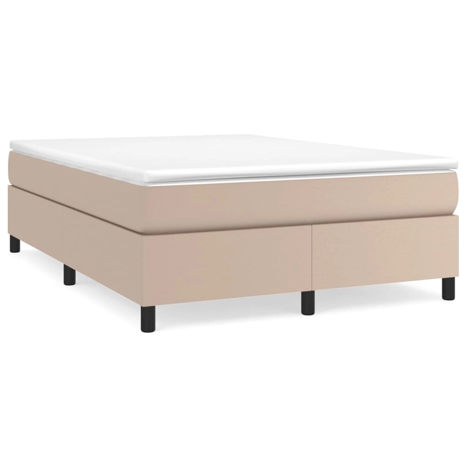 vidaXL Boxspringbett Matratze Cappuccino-Braun 180x200 cm Kunstleder 314462 günstig online kaufen