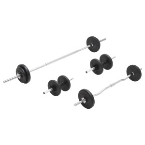 vidaXL Langhantel und Kurzhantel-Set 30 kg 93588