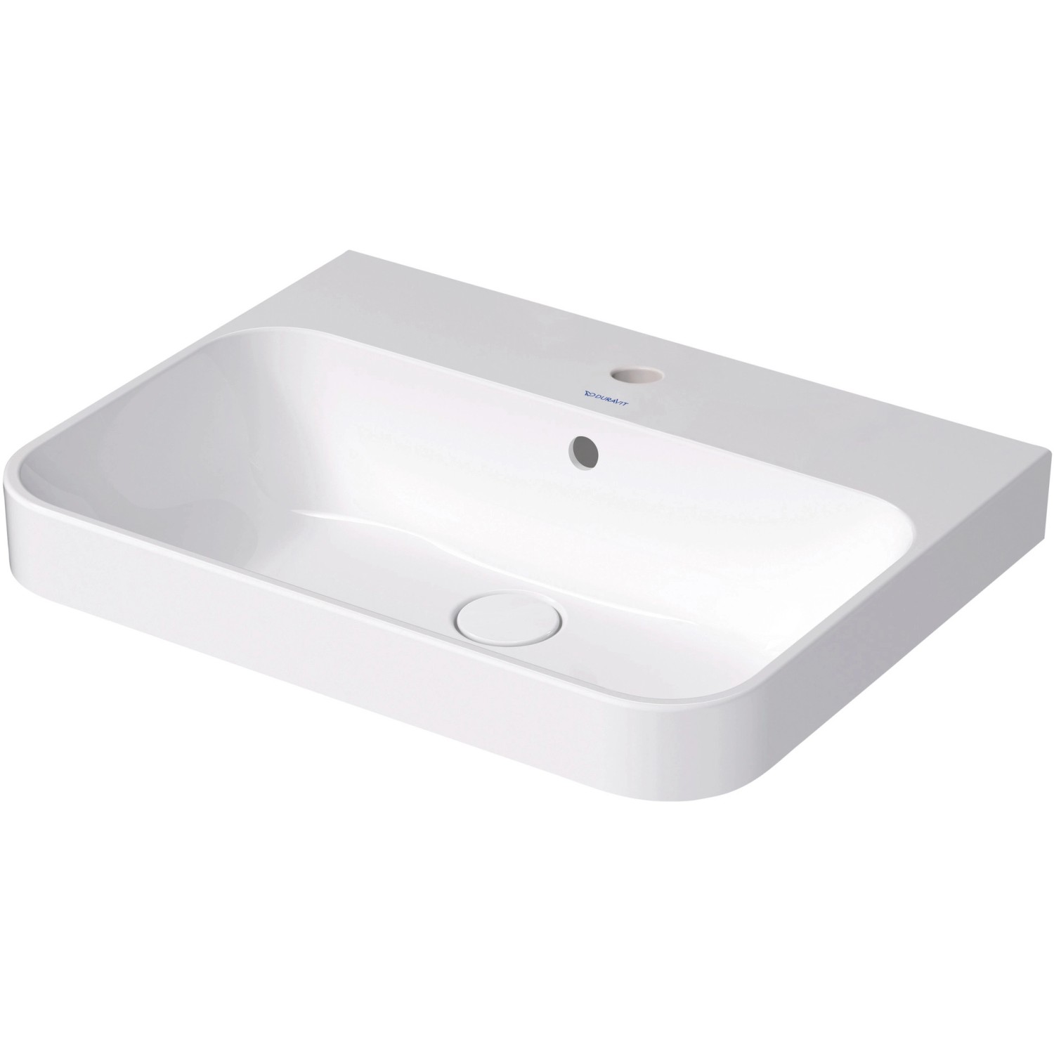 Duravit Aufsatzbecken Happy D.2 Plus Weiß Hochglanz 19,5 cm x 60 cm x 46 cm