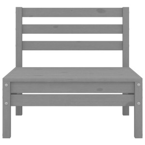 Graues Gartenmöbel-Set aus Kiefernholz, vidaXL, 3-teilig, Modell 1.