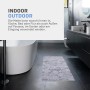Bestlivings Badematten Set, 2-teilig, Marmor Design im modernen Badezimmer.