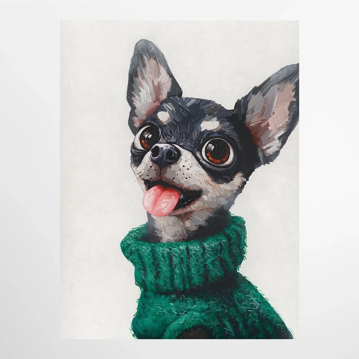 ArtUniverse Leinwandbild Small Dog, Huge Drama 30 x 40 cm