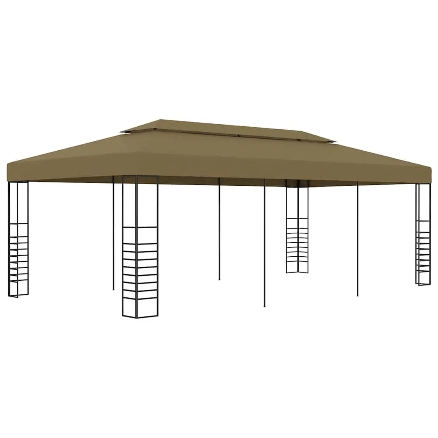 vidaXL Gartenpavillon 6x3x2,7 m Taupe 180 g/m² 312230