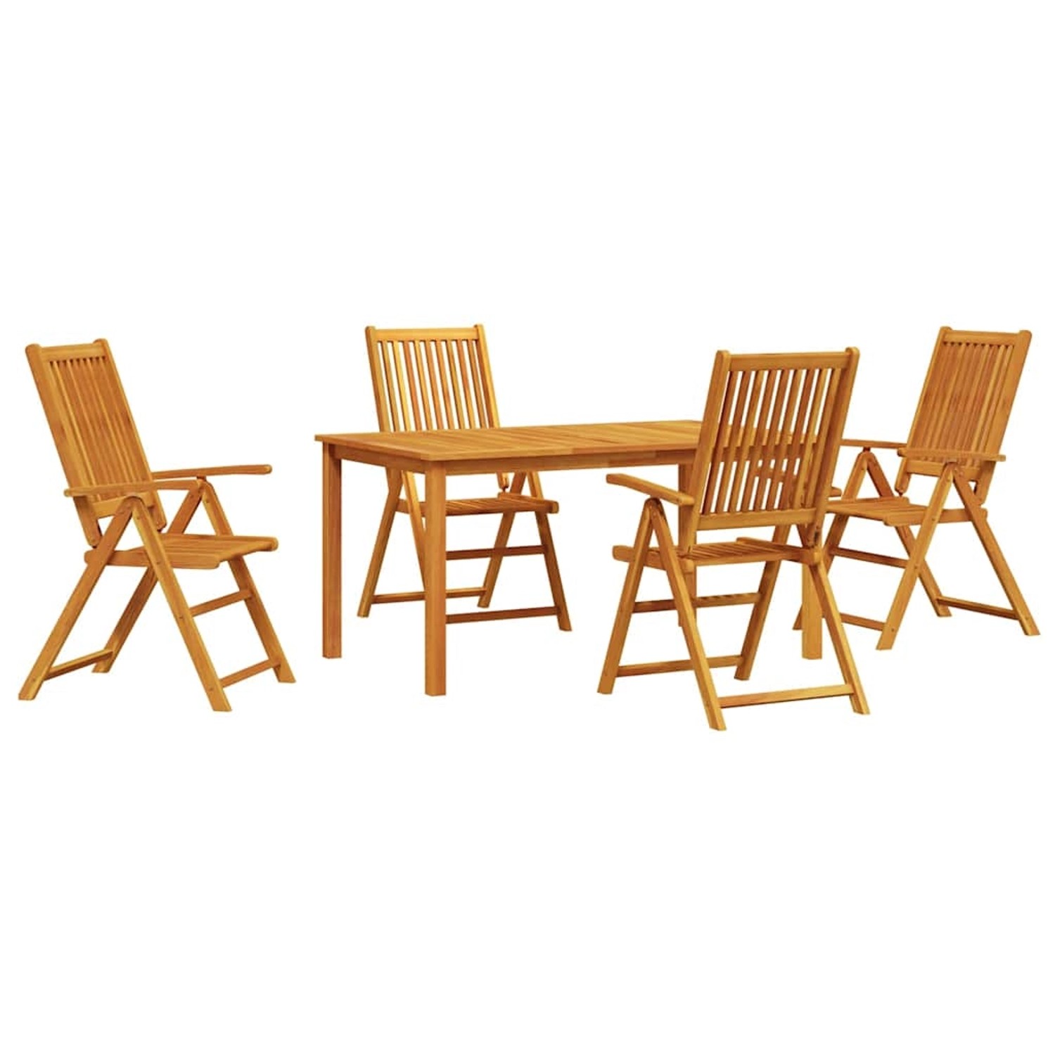 vidaXL 5-Tlg Garten-Essgruppe Massivholz Akazie Klappbar 3375619 günstig online kaufen