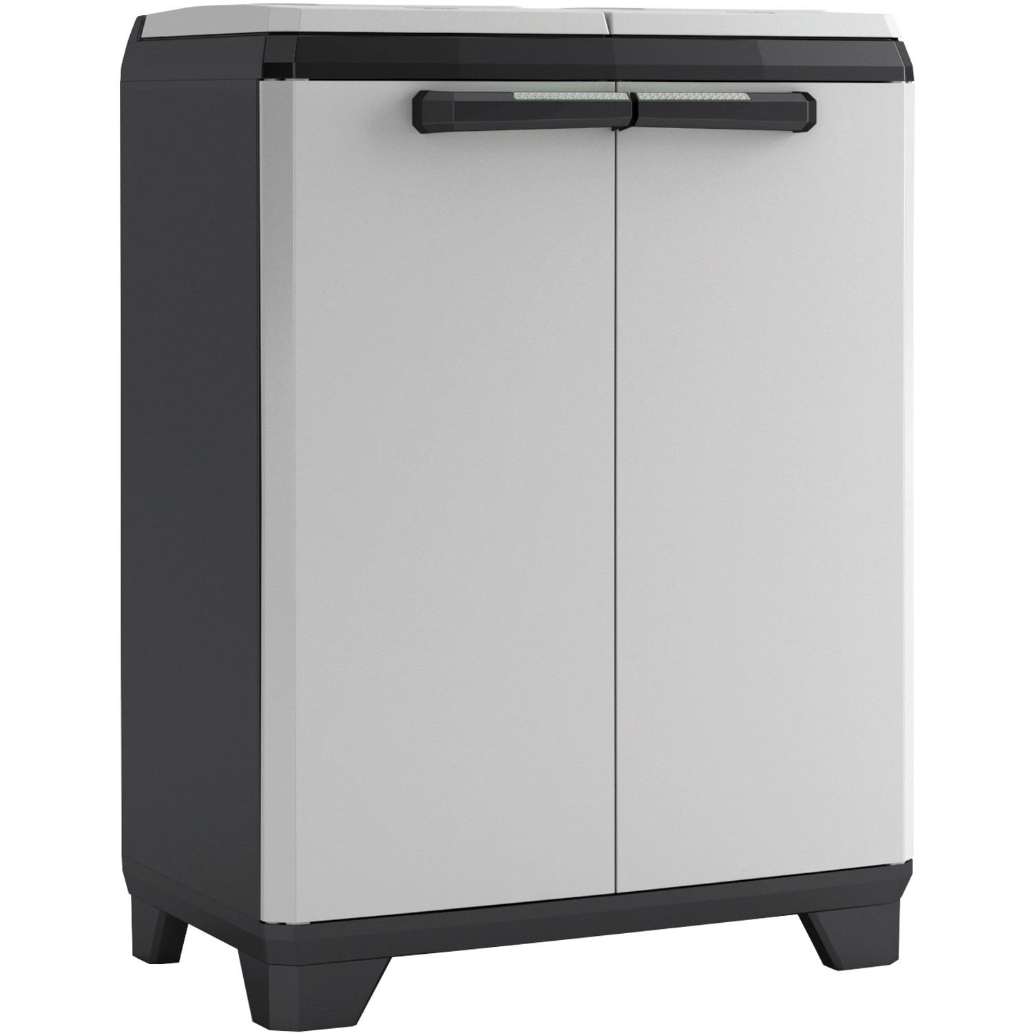 Kis Recyclingschrank Split Premium 92 cm x 68 cm x 39 cm Schwarz-Hellgrau günstig online kaufen