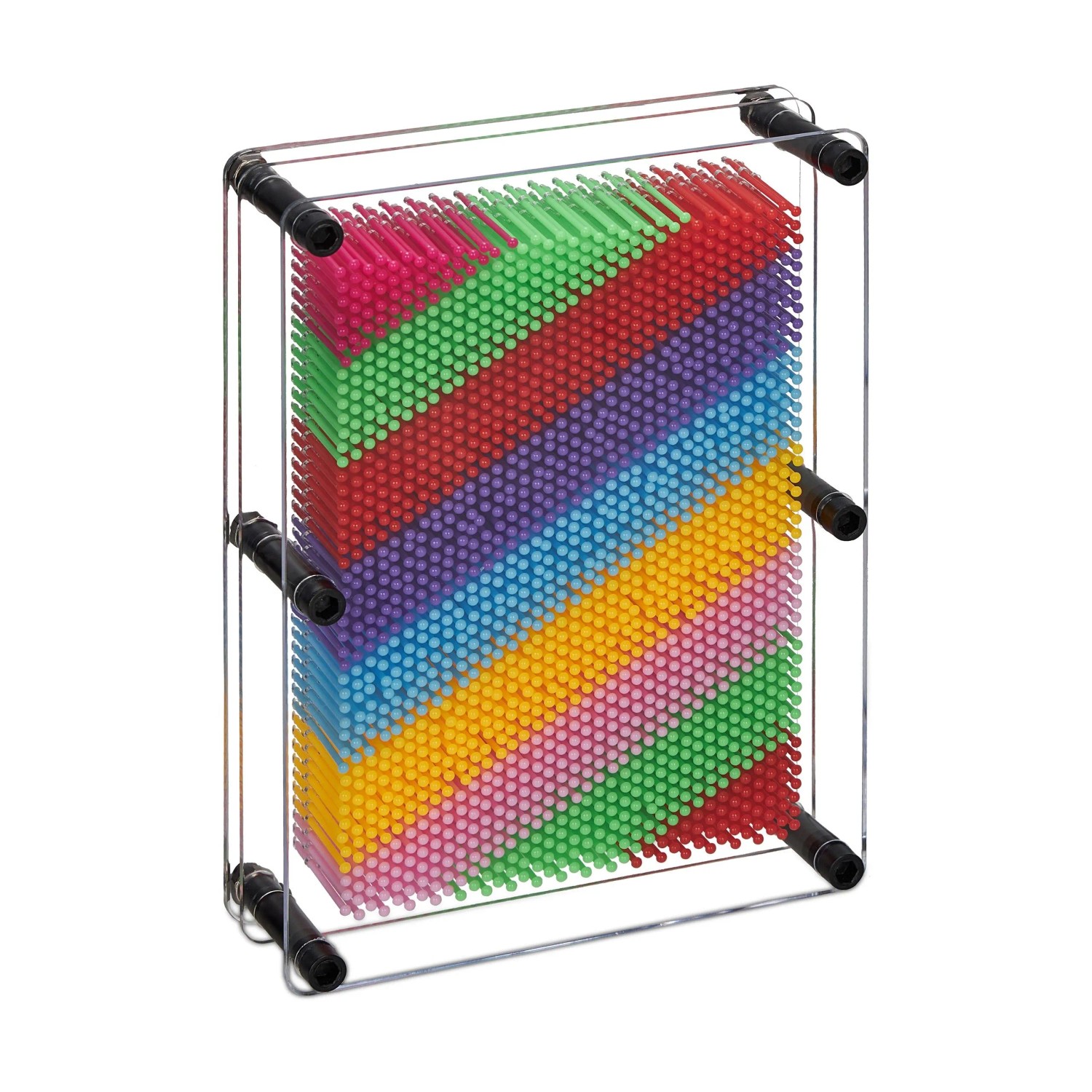 Relaxdays Nagelbild Kunststoff Bunt 3D Pinart 20 cm x 15 cm x 7,5 cm 0,37 kg