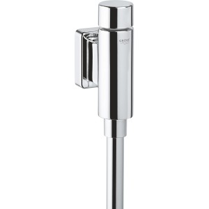 Grohe Rondo Druckspüler für Urinal, Chrom, mit Vorabsperrung und variabler Spülmengeneinstellung.