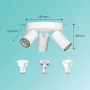 Weißer Philips Spot Idris Deckenstrahler, 3-flammig, rund, GU10, 196x222x88 mm. Spritzwassergeschützt (IP44) für Badezimmer.