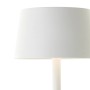 Weiße Akku-Tischleuchte Jona von Brilliant, 25 cm, für Innen & Außen. Dekoleuchte mit Touchdimmer.