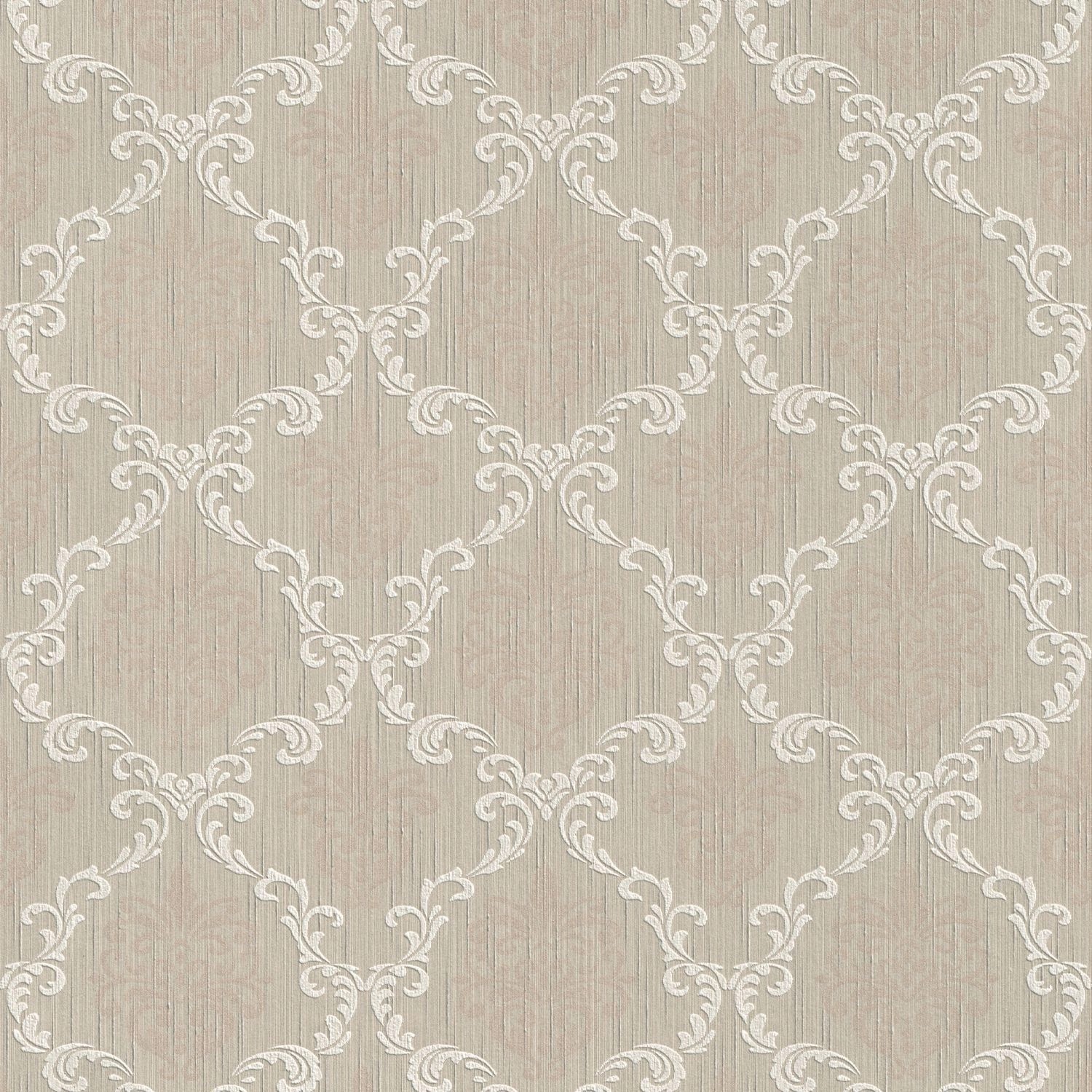 PROFHOME 956291-GU Textiloptik Tapete Barock Matt Beige 0,53 m x 10,05 m 5, günstig online kaufen