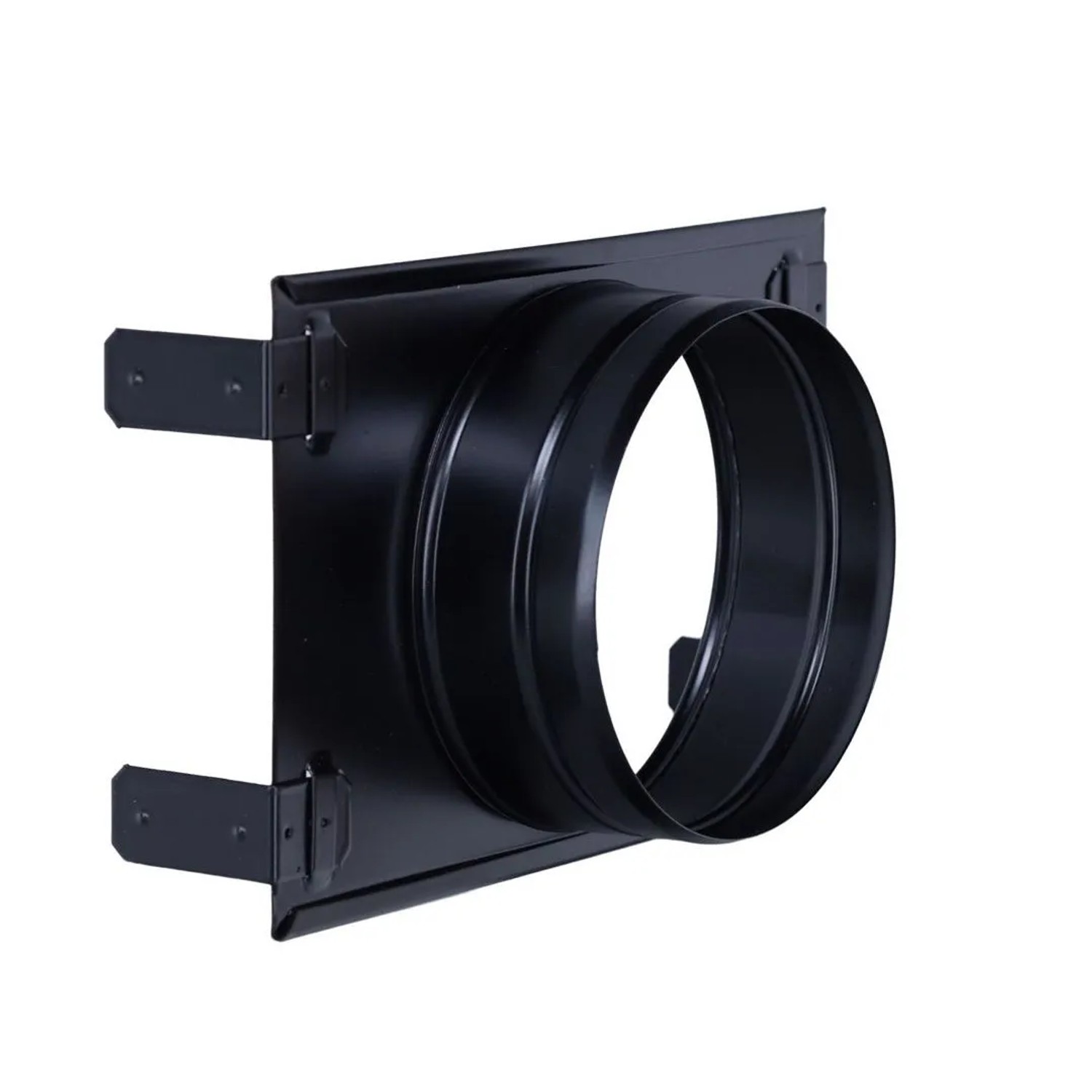 Subtiel Verstellbares Stutzenblech 240 x 170 mm Mit 1 Stutzen Ø 125 mm Schwarz
