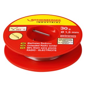 Rothenberger Bleifreies Radiolot 30g auf roter Spule, Zubehör für Lötgeräte.