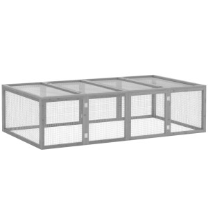 PawHut Hasenstall Tannenholz 181 x 100 x 48cm