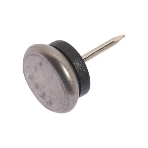 Metallgleiter Ø 18 mm mit Stift für Möbel, schützt Böden vor Kratzern.