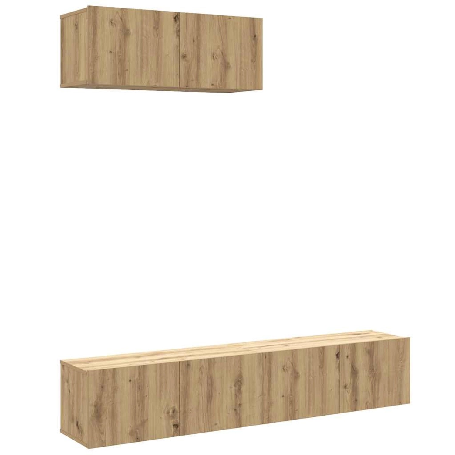 vidaXL 3-Tlg TV-Schrank-Set Wandmontage Artisan-Eiche Holzwerkstoff 3329004 günstig online kaufen