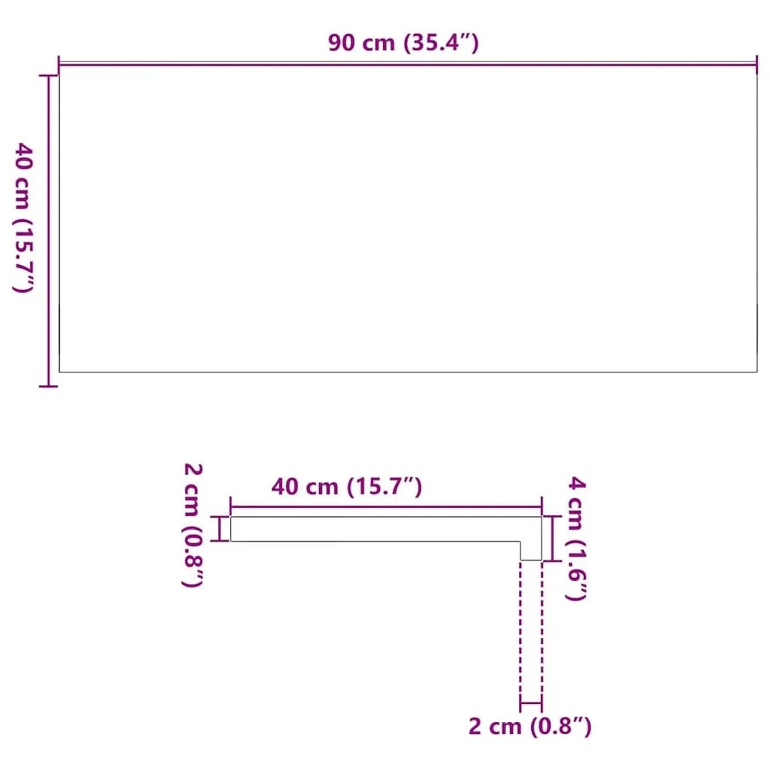 vidaXL Fensterbänke 2 Stk Unbehandelt 90x40x2 cm Massivholz Eiche 4009119_10