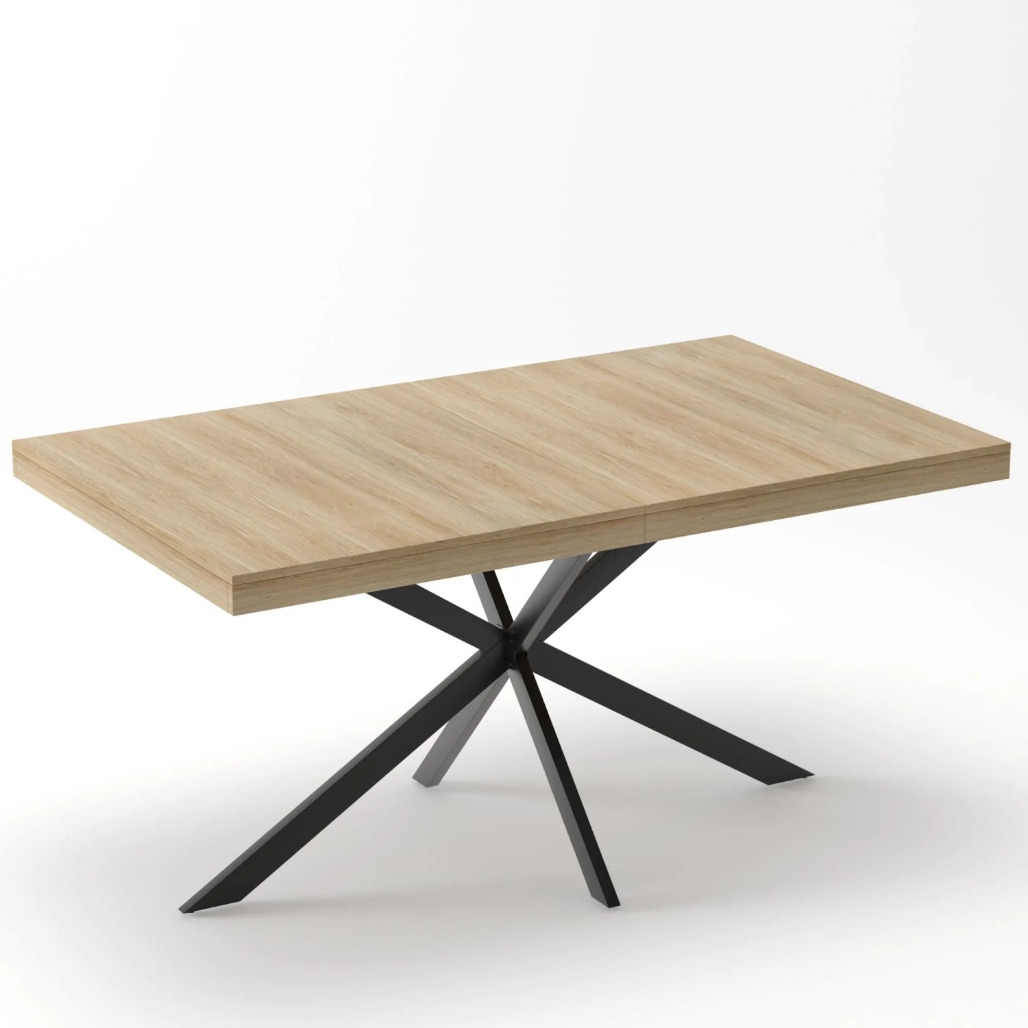 okwish Esstisch mit Ausziehfunktion Stauraum Esszimmer 180x76x80cm Natur