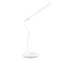 Weiße LED-Tischleuchte Toro mit flexiblem Arm, ideal als Schreibtischlampe.