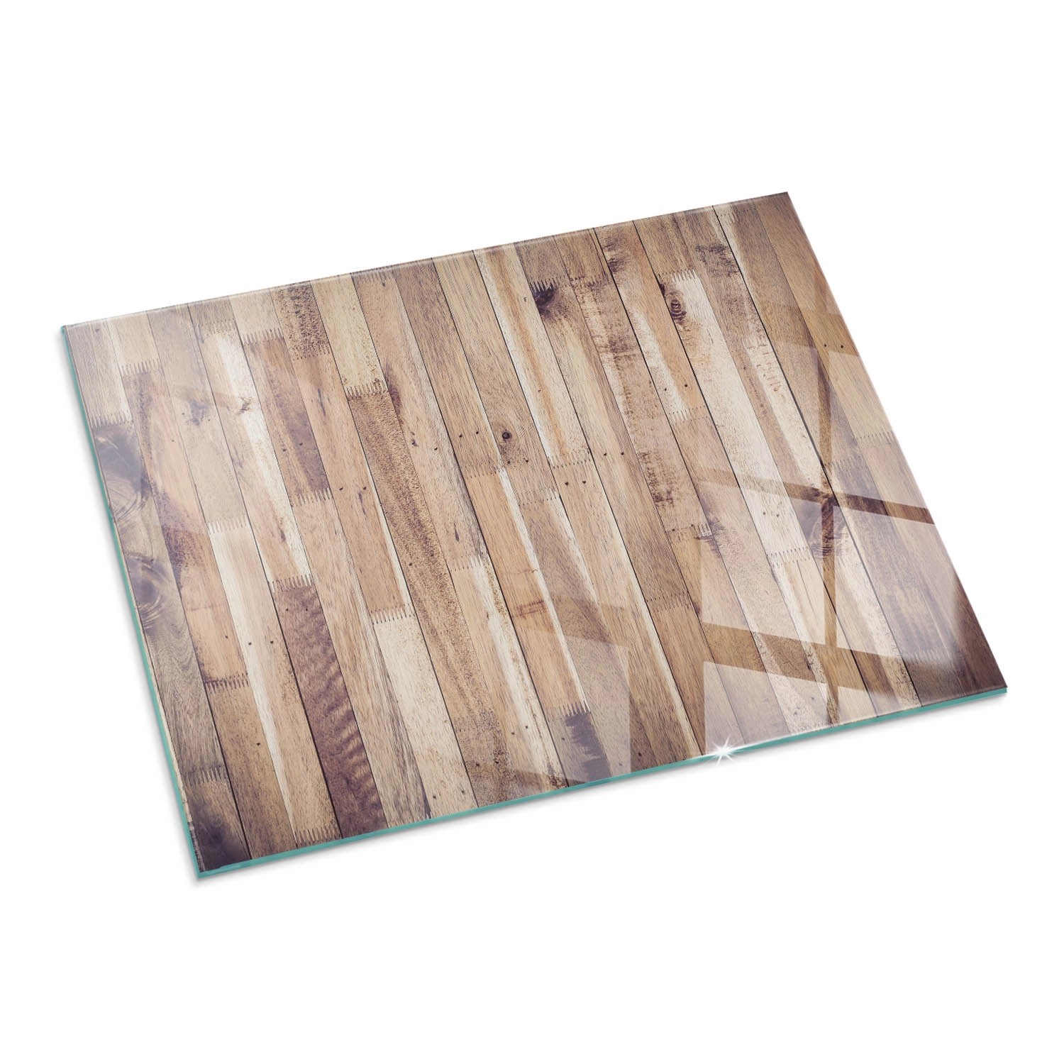 Tulup Glasplatte für Kamin Holzbrett im Layout Kaminofen Glas Bodenplatte R günstig online kaufen