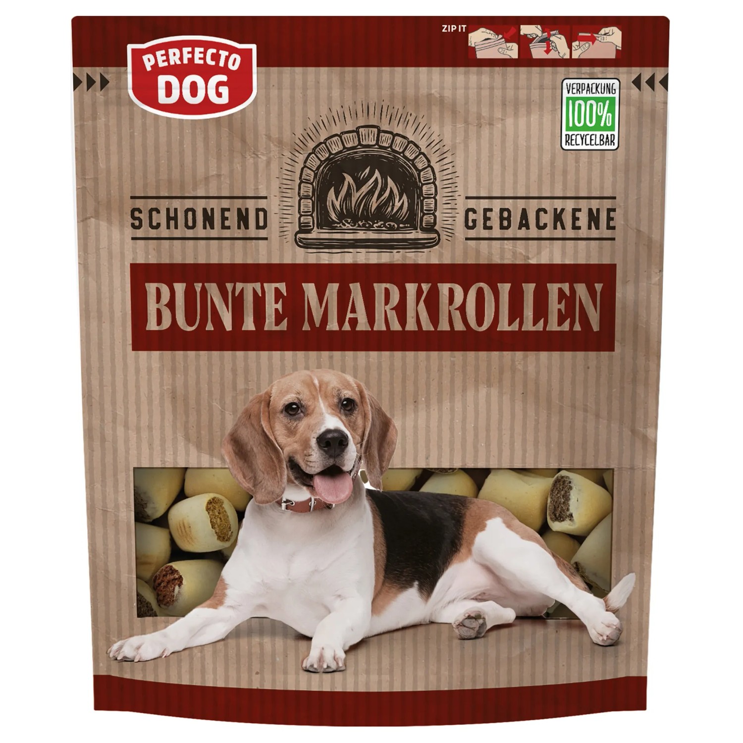 Perfecto Dog Hunde-Belohnungssnacks Markrolle 400 g