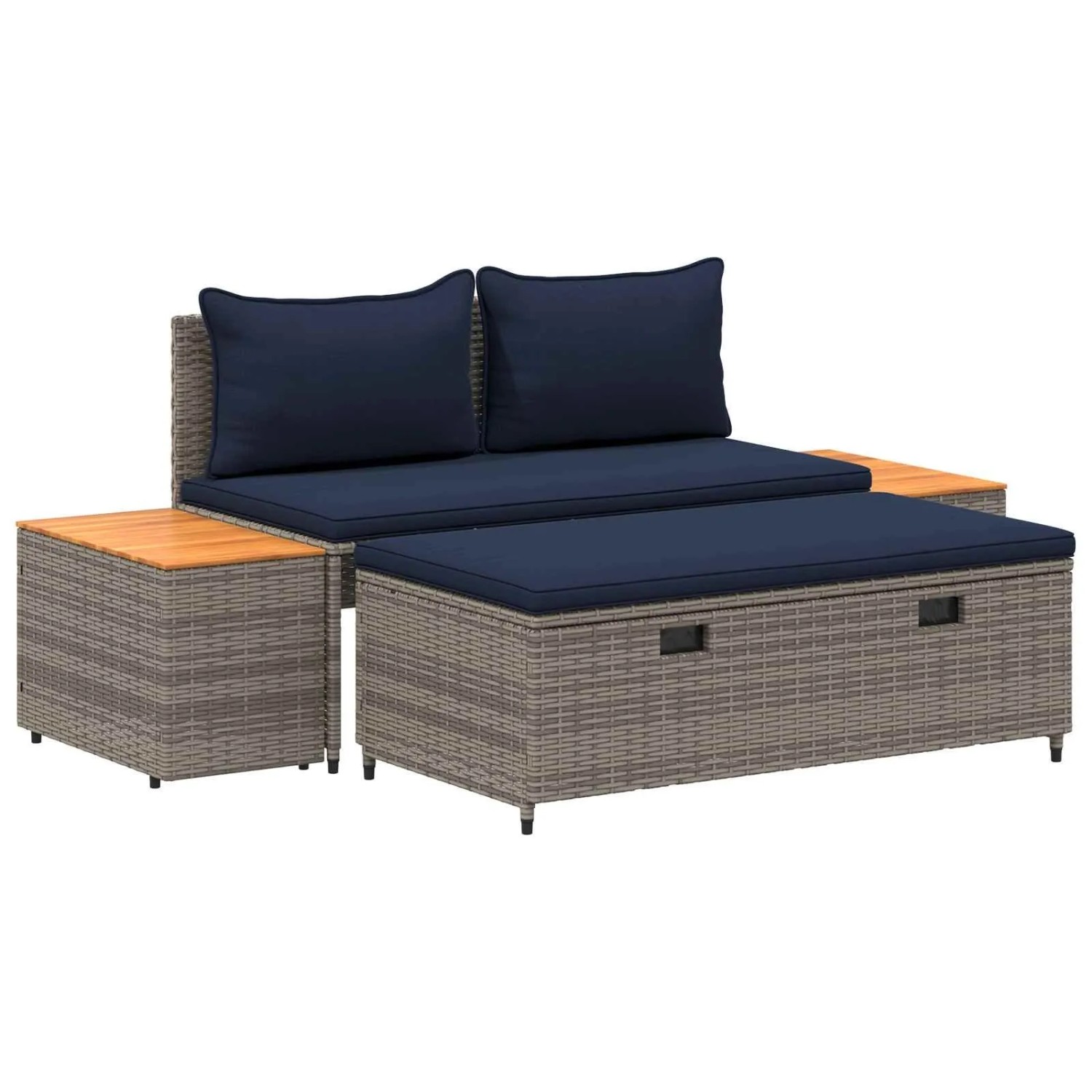 vidaXL Outdoor-Sofagarnitur 4-Seater 4-Tlg 55 x 30 x 39 cm 42025893