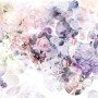 Komar Vliesfototapete Wish, florales Muster in Lila- und Rosatönen, 368x248 cm.