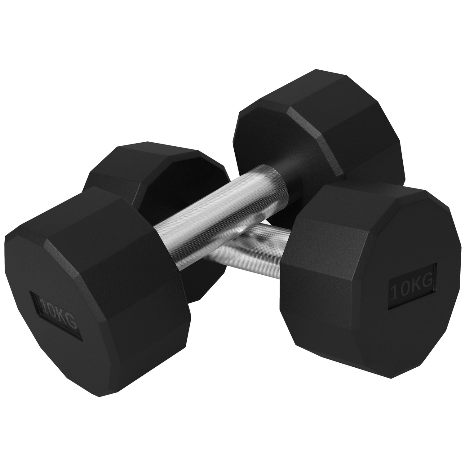 SPORTNOW Kurzhantel-Set 20 kg aus Metall Rutschfest Kurzhanteln Schwarz