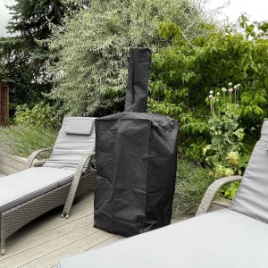 Schwarze Kukoo Pizzaofen Abdeckung 165.5x103.5cm zum Schutz vor Wettereinflüssen.