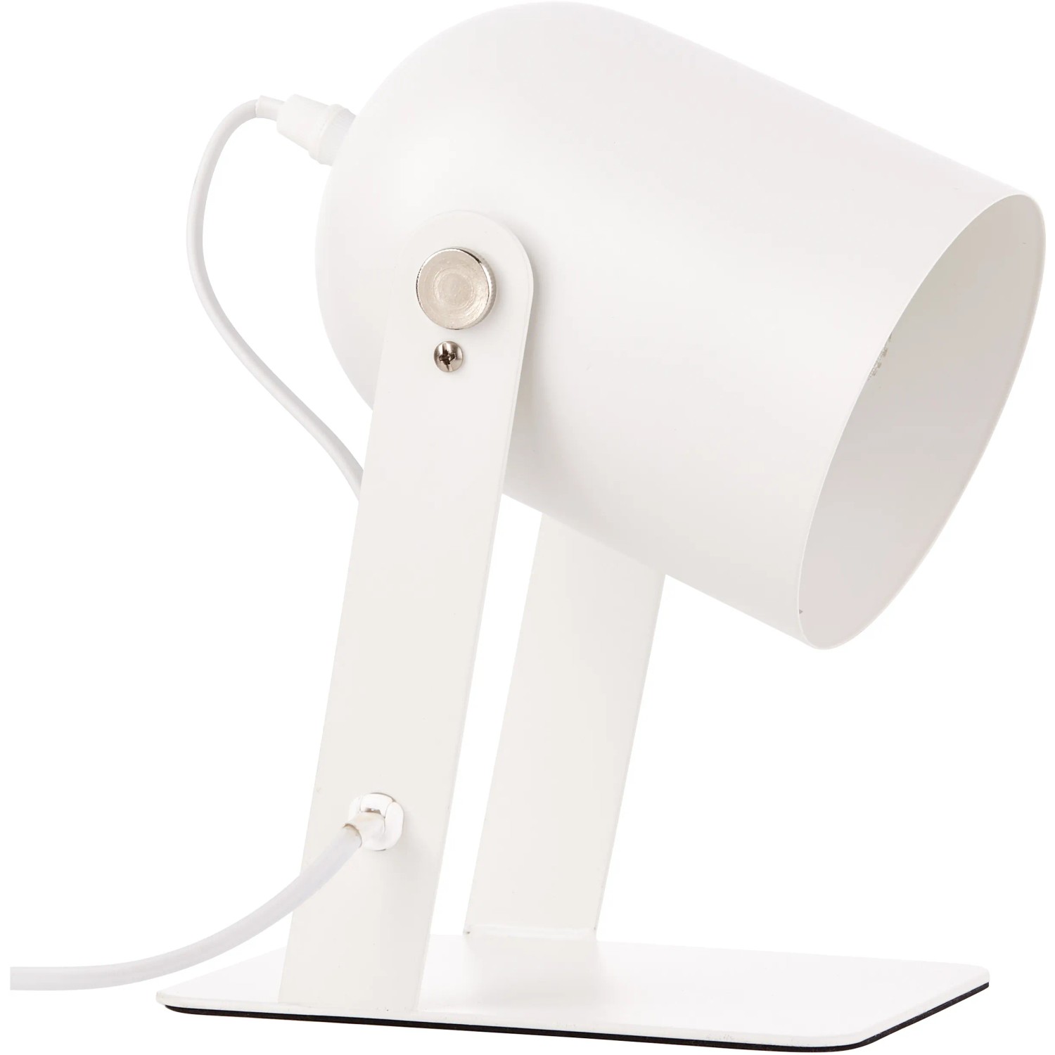 Weiße Brilliant Tischlampe Yan, E27, 29 cm, Design-Tischleuchte aus Metall.