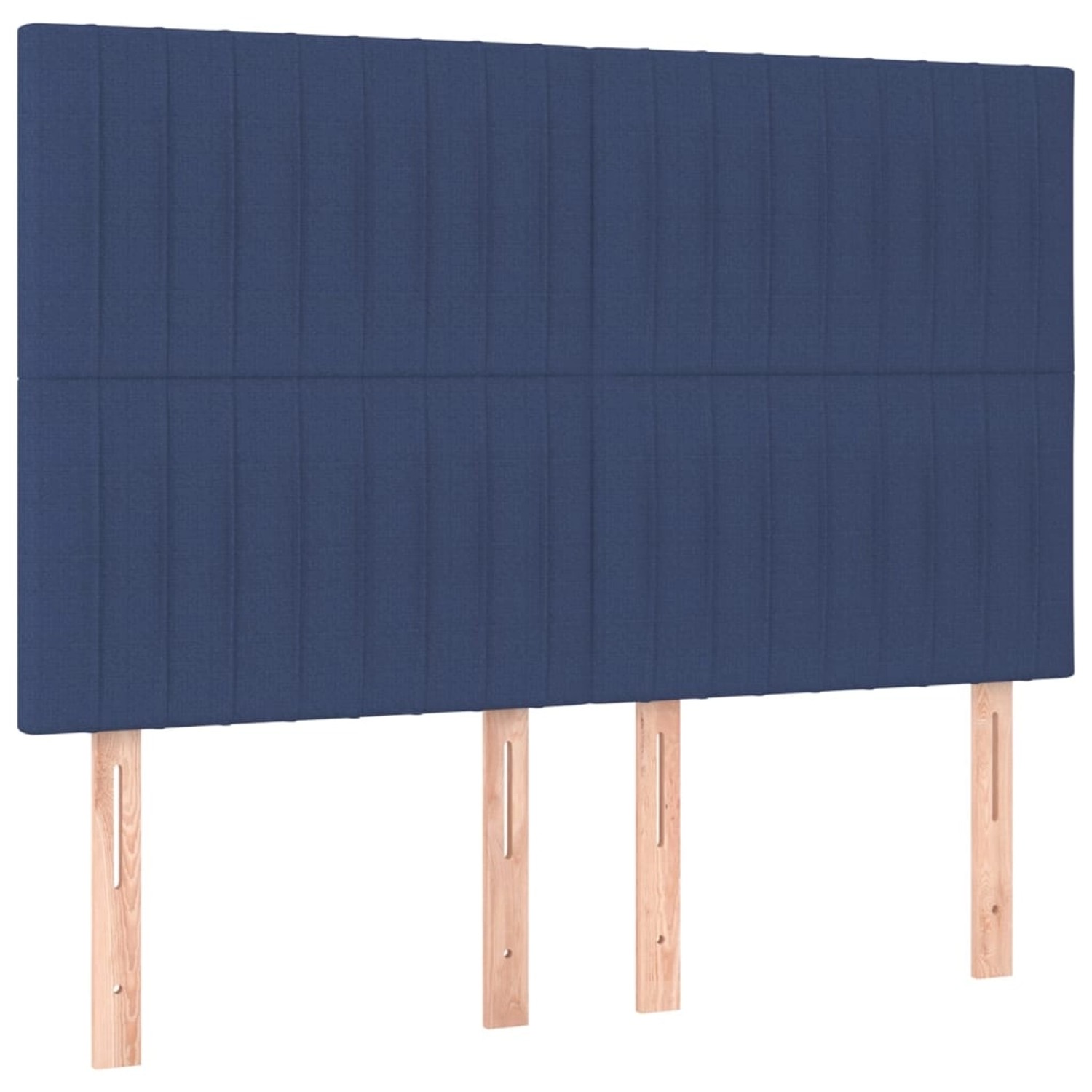 vidaXL LED Kopfteil Blau 144x5x118/128 cm Stoff 3122666