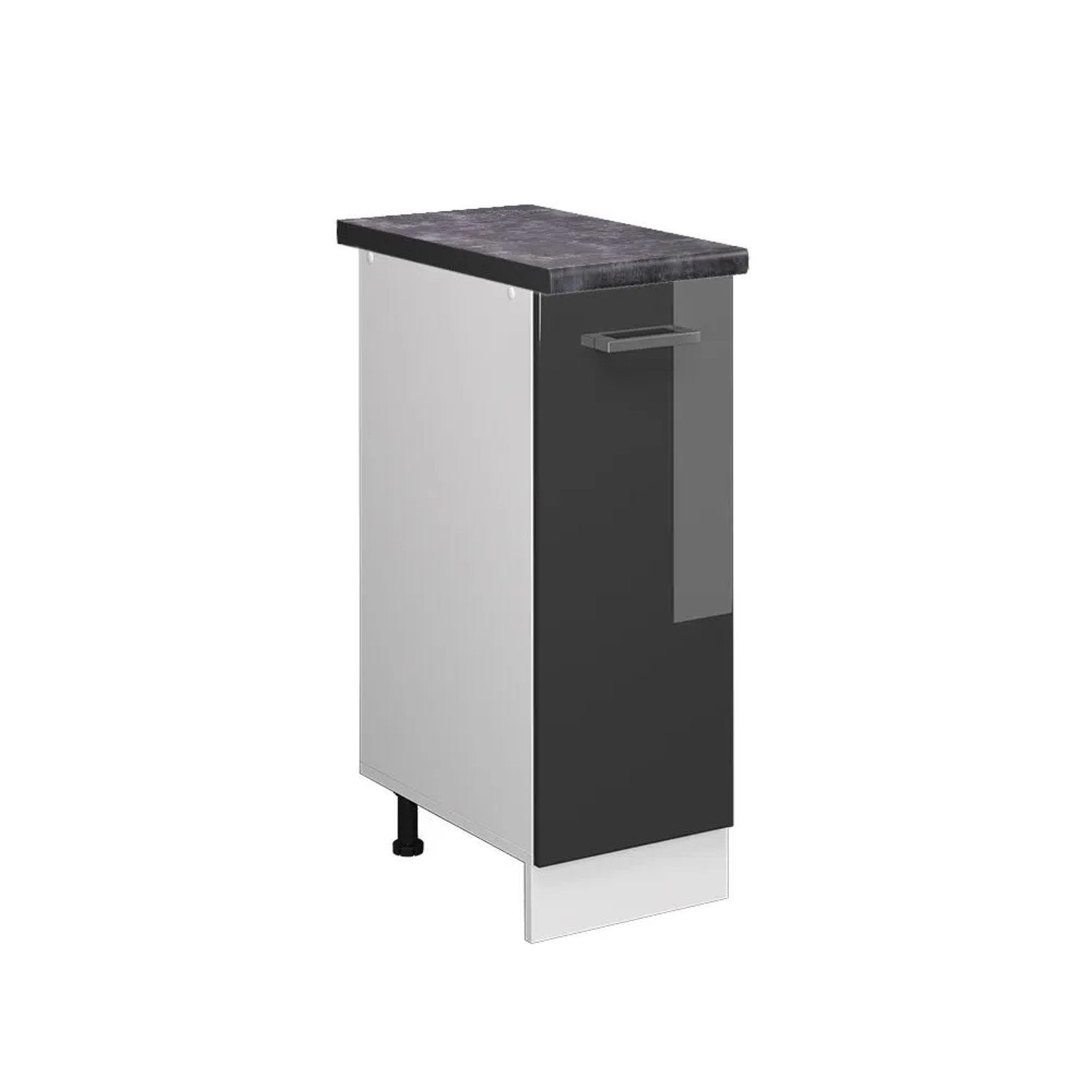 Vicco Apothekerschrank R-Line Anthrazit Hochglanz Weiß 30 cm AP Anthrazit