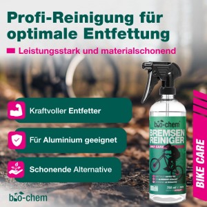 bio-chem Bremsenreiniger Spray Entfetter mit Mikrofasertuch für Kfz 3x 750 ml