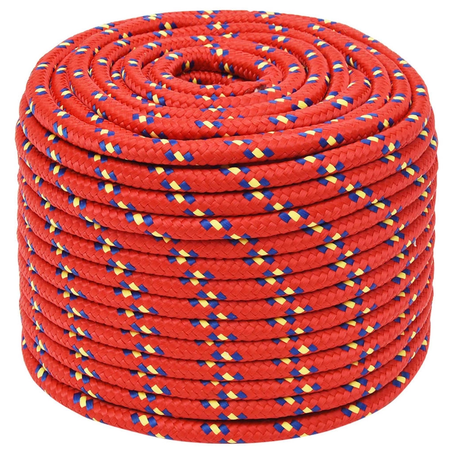 vidaXL Bootsseil Rot 12 mm 100 m Polypropylen 152407