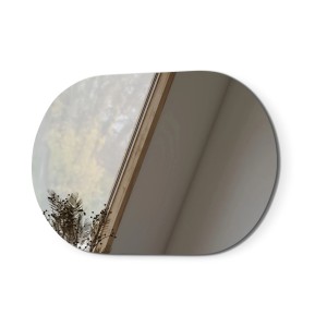 Ovaler Emke Wandspiegel, 40x70 cm, rahmenlos, für Badezimmer.